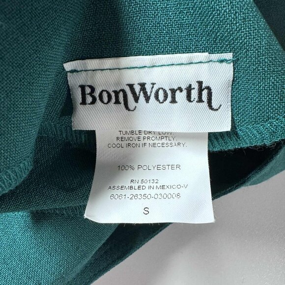 BonWorth Teal Sleeveless Blouse with Floral Embroidery | Size S - Picture 5 of 7